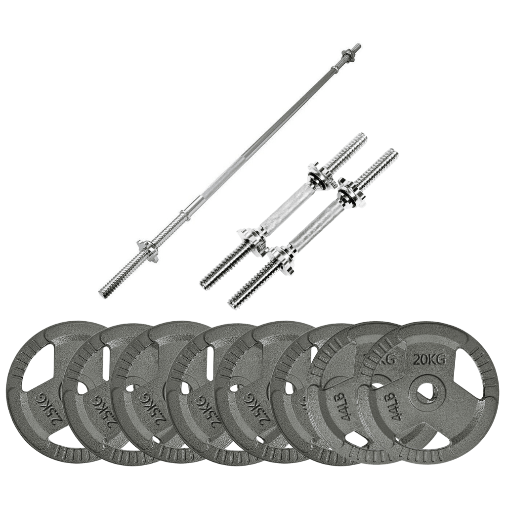 60KG Weight Plates with Barbell and Dumbbell bar