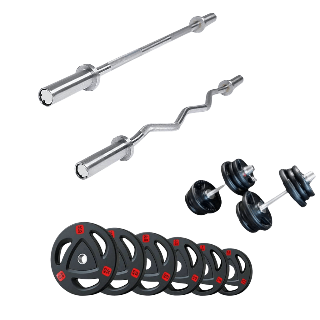 Home Gym Package| Dumbbell + Olympic Weights Set |70 KG Weights