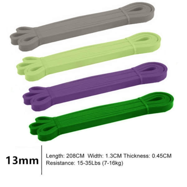 Four 13mm resistance bands