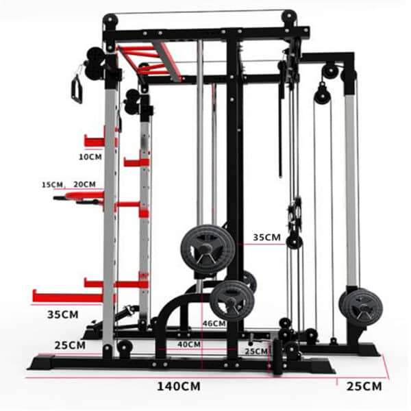 Smith Machine with Crossover Cable | Home Gym Fitness Trainer - Image 3