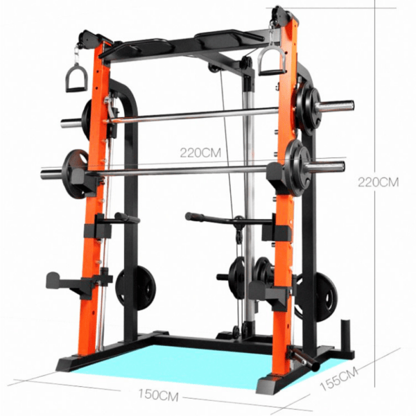 Smith Machine with bench and 100kg Weights - Image 8