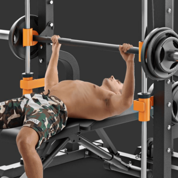 Smith Machine with bench and 100kg Weights - Image 6