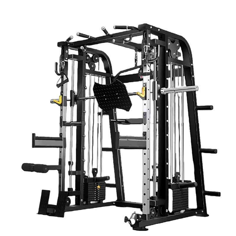 Smith Machine Exercise Power Rack with 126KG Weight Stacks