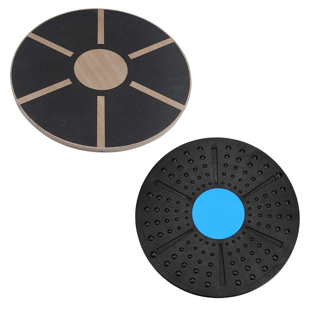 Wooden and plastic Balance Board detail