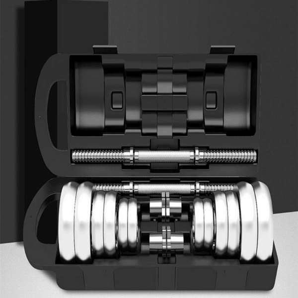 Adjustable Dumbbells | 20kg Chrome Weights Set - Image 11