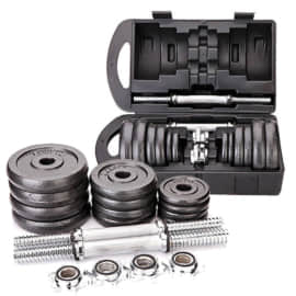 Adjustable Dumbbells | 20kg Metal Weight Set