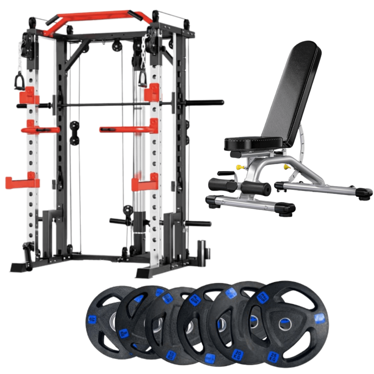 Smith Machine withWeights and bench