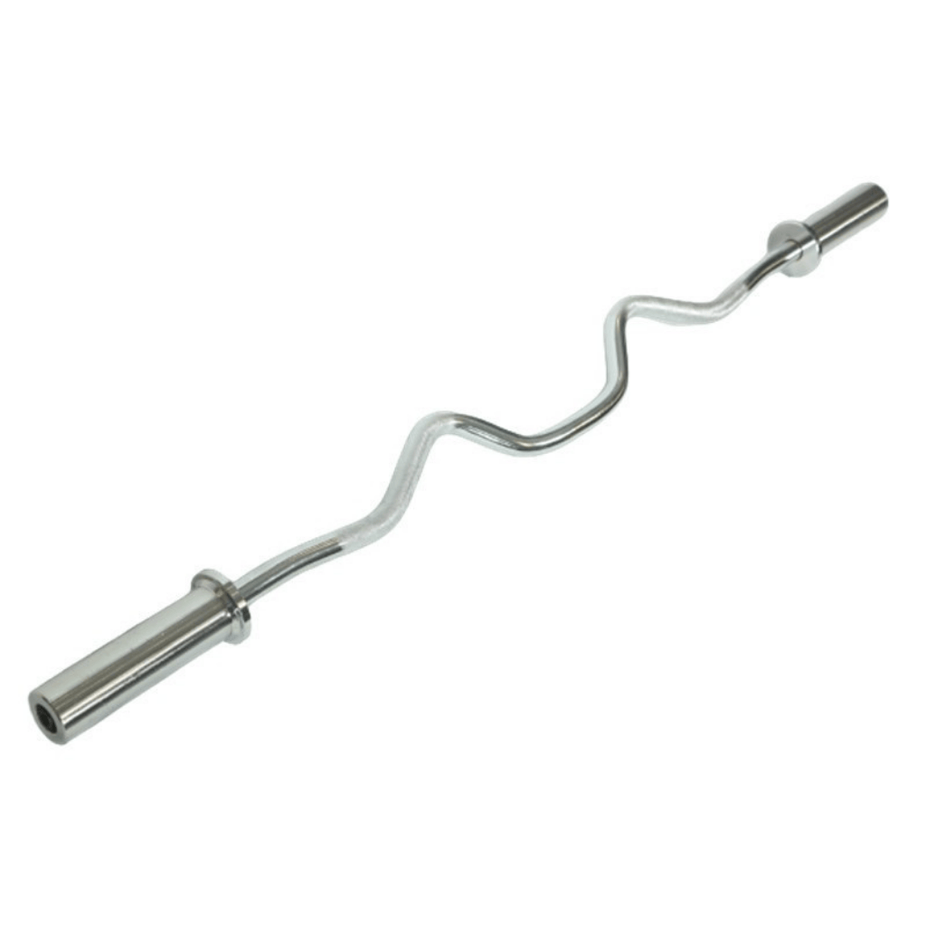 Olympic Barbell｜1.2m Olympic EZ Chrome Steel Curl Barbell Silver