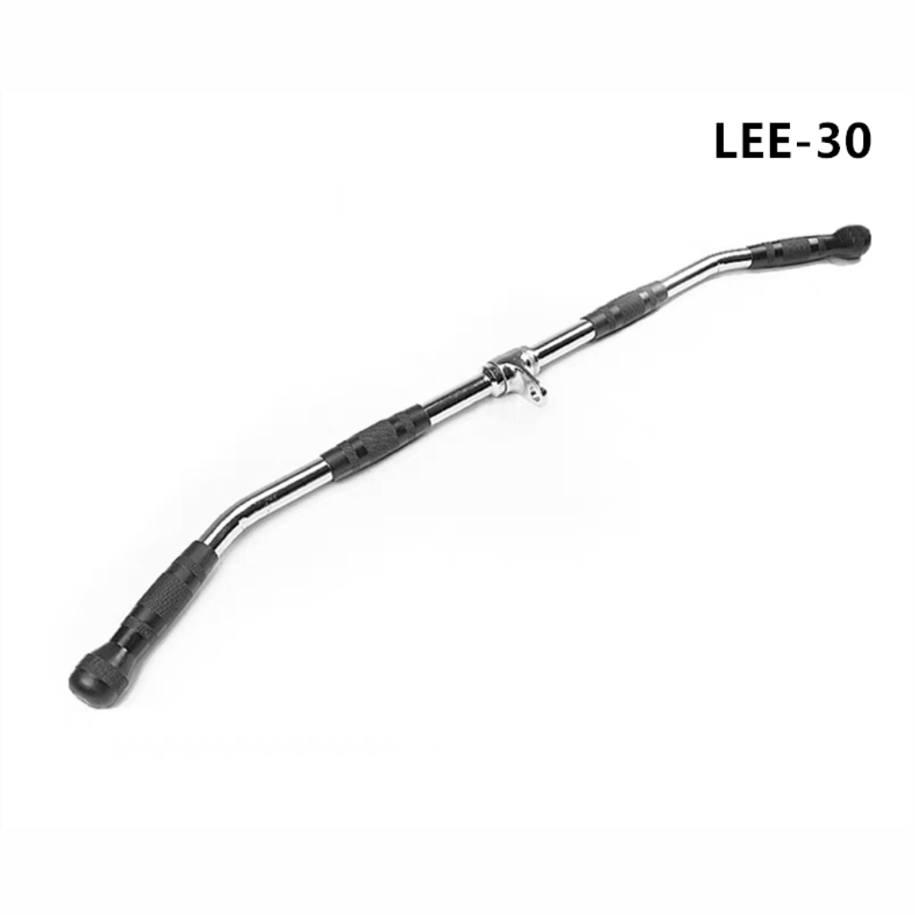 LAT Pulldown Bar Attachment for Pulley Cable Machine, Curl Tricep Press Down Bar with Rubber Handle.