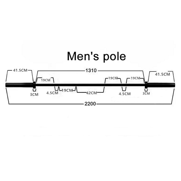 Size of the silver barbell