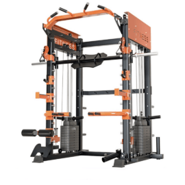 smith machine with leg press attachment