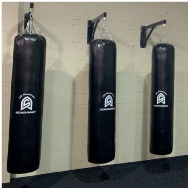 Punching bag with wall mount hanger - Black