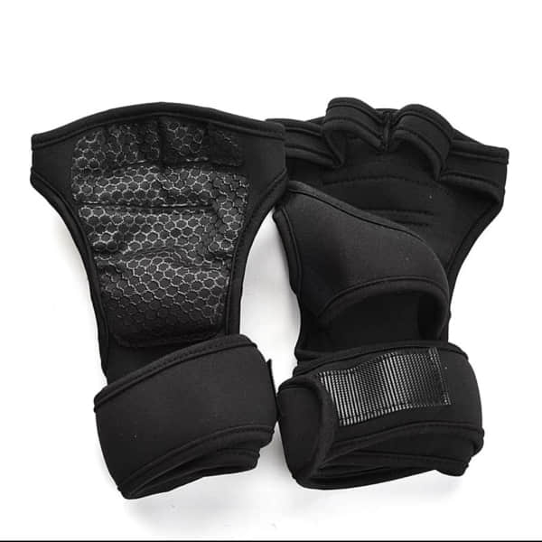 Image showing Weightlifting-Gloves snugly fitted on hands
