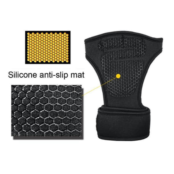 Weightlifting-Gloves with a silicone anti-chip feature.