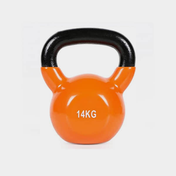 14kg Rubber-Coated Kettlebell - Orange