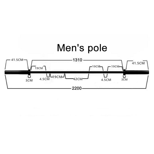 Size of the silver barbell
